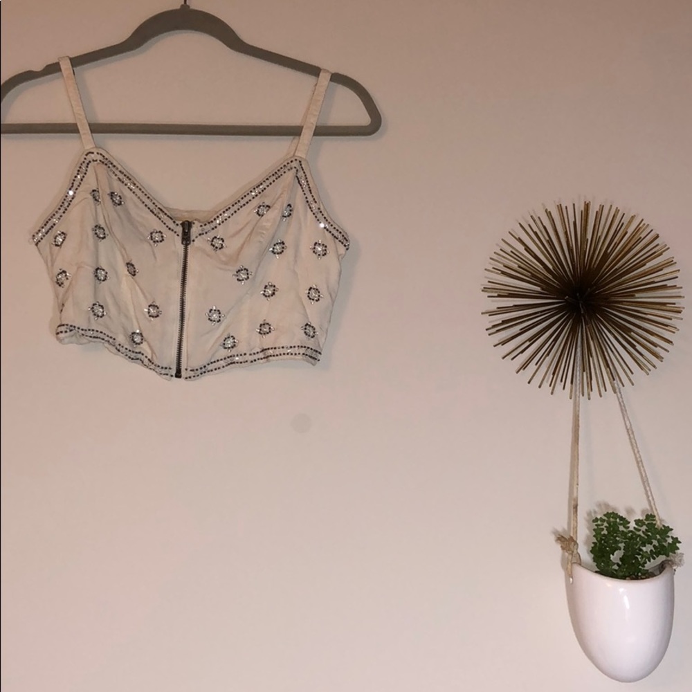 beaded crop top